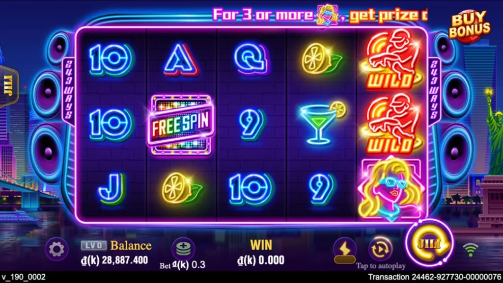 Ảnh giao diện chính game Party Night (slot DRAGOONSOFT) chơi tại LC79