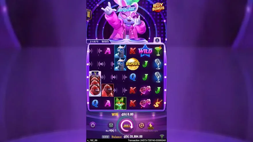 Ảnh màn hình gameplay game Party Star (slot JILI) chơi tại LC79