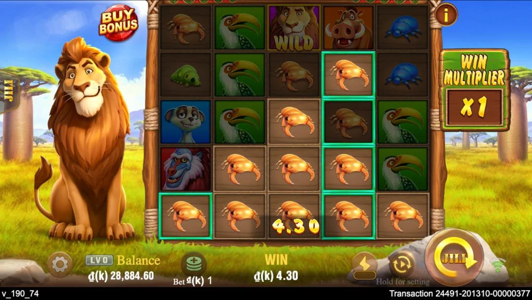 Ảnh giao diện chính game Safari Mystery (slot JILI) chơi tại LC79