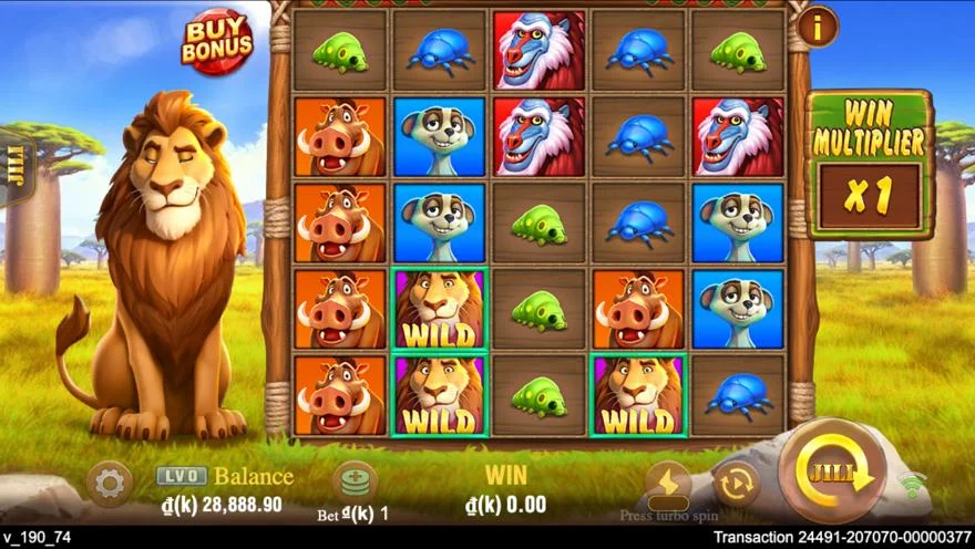 Ảnh bảng biểu tượng & tính năng game Safari Mystery (slot JILI) chơi tại LC79