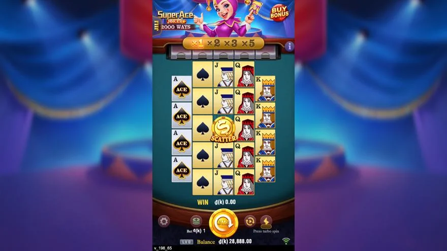Ảnh màn hình gameplay game Super Ace Joker (slot JILI) chơi tại LC79